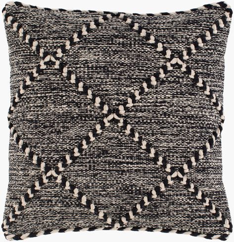 ZNF-001 - Surya | Rugs, Lighting, Pillows, Wall Decor, Accent Furniture, Decorative Accents, Throws, Bedding Cream Pillow Covers, Cream Pillows, Black Pillow, Black Pillows, Decor Pillows, Black Shade, Elegant Interiors, Black And Cream, Global Style