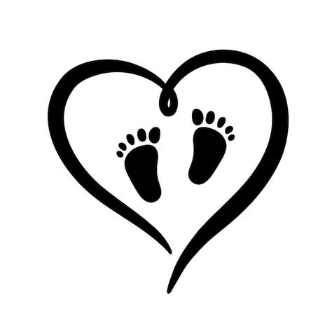 Vector black silhouette of heart baby fo... | Premium Vector #Freepik #vector #baby-background #baby-heart #newborn-background #baby-feet Baby Footprint, Baby Logo, Foot Print, Baby Clip Art, Baby Footprints, Simple Illustration, Black Silhouette, Love Signs