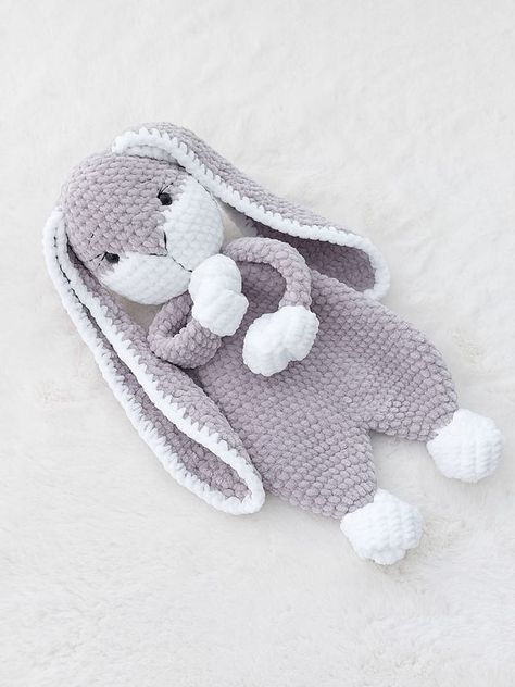 Crochet Snuggle Bunny Free Pattern, Amigurumi Snuggler, Plushie Bunny, Crochet Snuggler, Crochet Lovey Free Pattern, Bunny Crochet Pattern, Butterfly Tutorial, Bunny Lovey, Lovey Pattern