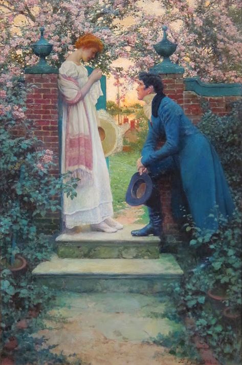 ART & ARTISTS: Howard Pyle - part 12 Howard Pyle, Victorian Paintings, Romantic Paintings, Romance Art, Old Paintings, Romantic Art, Classical Art, Mural Painting, Jane Austen