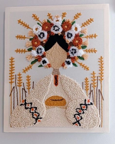 Tufting Wall Hanging, Punch Desenleri Modern, Punch Needle Rugs, Wool Crafts Diy, Tufting Diy, Diy Moss, Punch Needle Art, Punch Needle Ideas, Punch Embroidery