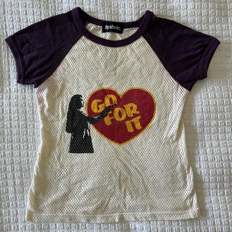 Low Waisted Jeans, Hysteric Glamour, Dream Clothes, Baby Tee, Cute Tops, Vintage Tops, Passion For Fashion, Infant Tees, Aesthetic Clothes