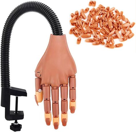 Practice Hand for Acrylic Nails, Flexible Nail Practice Hands Training Kits, Fake Mannequin Hands for Nails Practice, Movable Nail Mannequin Hand with 100PCS Nail Tips - Manicure Practice Hands & Fingers Nail Practice Hand, Nails Practice, Healthy Practices, Mannequin Hand, Nail Practice, Diy Makeup Remover, Birthday Hamper, Nail Business, Diy Beauty Treatments