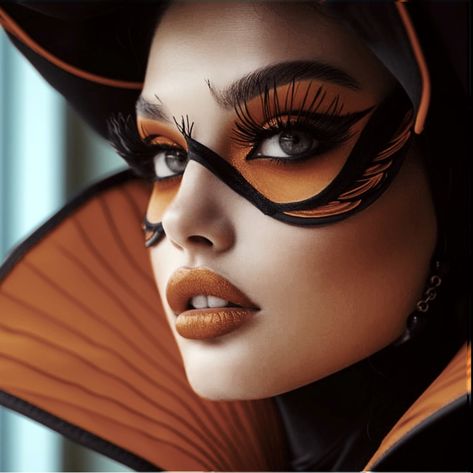 Orange Makeup, Avant Garde Makeup, Magical Makeup, Creative Makeup Looks, February 3, Body Makeup, Fantasy Makeup, Costume Makeup, Queen Bee