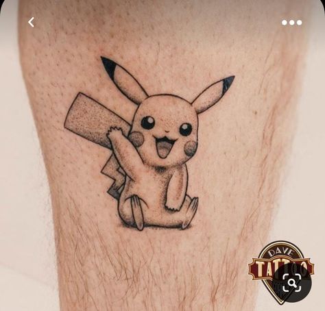 Pikachu Tatoos, Pikachu Small Tattoo, Pokemon Tattoo Pikachu, Pokemon Tattoo Cute, Small Pokemon Tattoo, Pokemon Tattoo Design, Pikachu Tattoo Design, Pokemon Tattoo Ideas, Name Tattoos On Neck