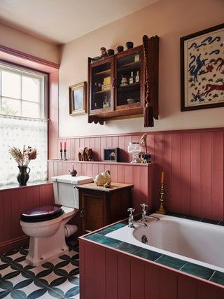 Soho House Bathroom, London Bathroom, Burlington Bathroom, West Facing House, Fashion Journalist, Palmer House, Choosing Paint Colours, Paint And Paper Library, Kitchen Cabinet Styles