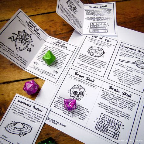 FREE: Item Card Pack 1 | rpgtoons & r-n-w on Patreon Free Dnd Maps, D&d Spell Cards, Journal Character, Dm Notes, 5e Spell Cards, Dnd Spell Cards, Dnd Journal, Dnd Table, Dnd Crafts