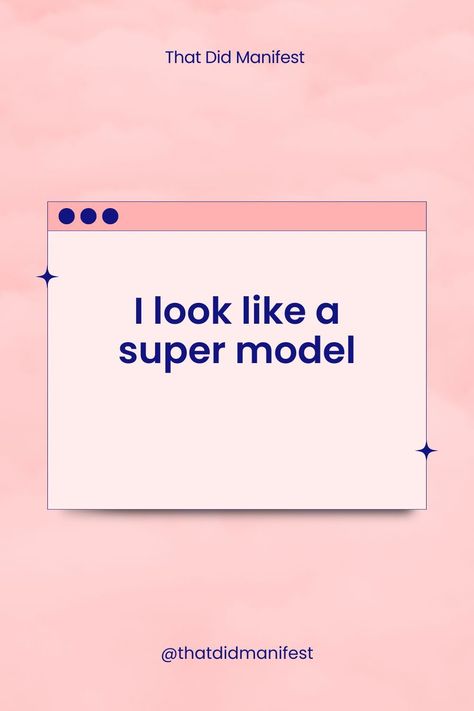 Repeat this affirmation if you would like to look like a super model 🙏 Desired Body Affirmation Chart, I Am A Model Affirmation, Modeling Career Affirmations, Modeling Affirmations, Model Affirmations, Slim Toned Arms, Manifest Instantly, Blessed And Grateful, Career Affirmations