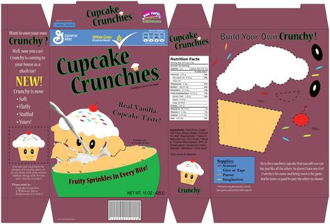 Cereal Box Illustration, Cereal Box Template, Cereals Packaging Design, Printable Paper Toys Templates, Doll Printables, Cereal Packaging, Paper Toy Printable, All The Elements, Barbie Printables