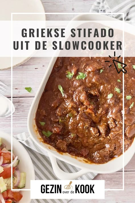 Stifado Recept, Fast And Slow, Crock Pot Slow Cooker, Camping Food, Orzo, Greek Recipes, Pretty Food, Yummy Dinners, Slow Cooker Recipes