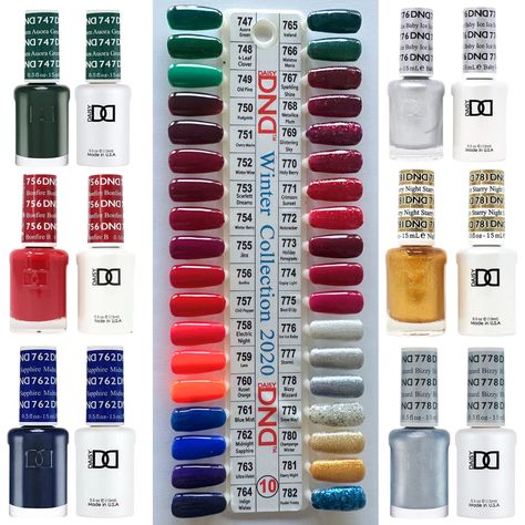 DND Gel Nail Polish Duo Collection 36 color #1 - Full Set 36 color. - Free 1 color chart. NOTE: "Items may be out of stock, placed on backorder, and we might replace them with another color." Dnd Gel Green Polish Colors, Dnd Aurora Green, Dnd Christmas Colors, Dnd Dark Colors, Winter Nail Colors Dnd, Dnd Holiday Nails, Most Popular Dnd Gel Colors, Dnd Gel Polish Colors Christmas, Dnd Sparkle Gel Polish