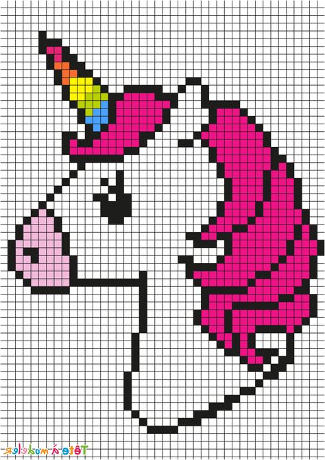 dessin pixel art licorne facile #coloriagepixelaimprimer #coloriagepixelaimprimergratuitement #coloriagepixelart #coloriagepixelminecraft #coloriagepixelpokémon Grille Pixel Art, Unicorn Cross Stitch Pattern, Modele Pixel Art, Art Pokemon, Graph Crochet, Easy Pixel Art, Pixel Crochet, Crochet Wall Hangings, Pixel Art Grid