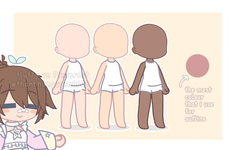 Gacha Club Skin Tones Ideas, Gacha Skin Color, Gacha Club Skin Colors Ideas, Gacha Club Skin Colors, Gacha Club Skin Ideas, Gacha Skin Ideas, Gacha Life Skin Ideas, Oc Tutorial, Gacha Body