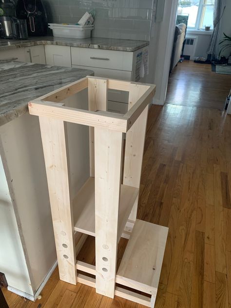 Kitchen Stools Diy, Diy Kitchen Helper Stool, Kids Step Stool Diy, Learning Tower Diy, Plywood Step Stool, Montessori Step Stool, Toddler Step Stool, Diy Stool, Montessori Furniture