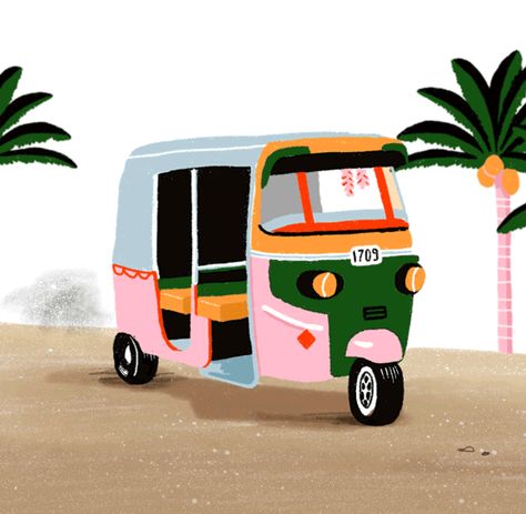 Tuktuk Illustration, Guatemala Art, Namaste Art, Bus Art, Modern Art Canvas Painting, Digital Invitations Wedding, Travel Theme Wedding, Photo Background Images, Travel Illustration