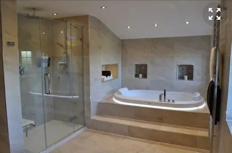 Jacuzzi Bathroom, Sunken Bath, Modern Ensuite, Sunken Bathtub, Jacuzzi Room, Sunken Tub, Jacuzzi Bath, Bathroom Showers, Cottage Bathroom