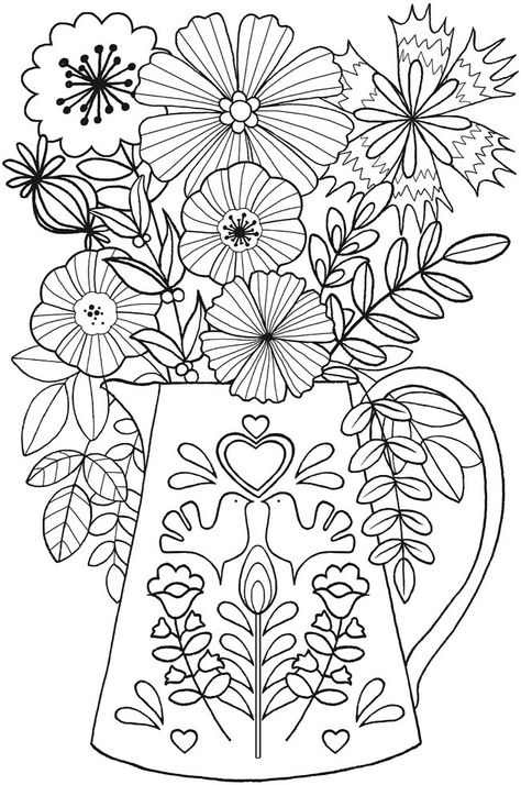 Dover Publications, Adult Colouring Pages, 흑백 그림, Flower Coloring Pages, Mandala Coloring Pages, Mandala Coloring, Coloring Book Pages, Coloring Pictures, Free Coloring Pages