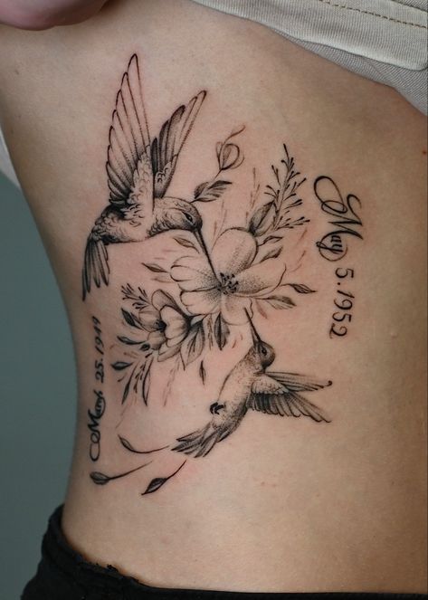 Fine line humming bird tattoo on ribs/ abdominal Bird Tattoo Ribs, Swallow Tattoos, Red Bird Tattoos, Bird Tattoos For Women, Upper Back Tattoos, Hibiscus Tattoo, M Tattoos, Bird Tattoos, Swallow Tattoo