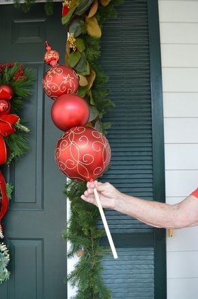 Christmas Ornament Topiary Christmas Ornament Topiary, Ornament Topiary, Decoration On A Budget, Christmas Decor Idea, Christmas Topiary, Wishes Christmas, Diy Christmas Ornaments Easy, Diy Christmas Ornament, Fun Christmas Decorations