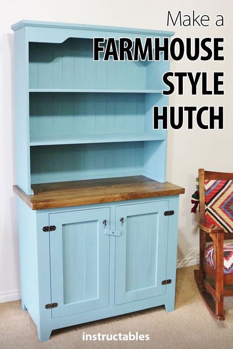 Farmhouse Furniture Plans, Hutch Furniture, Hanging Drawers, Mission Furniture, Woodworking Furniture Plans, Low Cabinet, Popular Woodworking, Farmhouse Furniture, Wood Working For Beginners