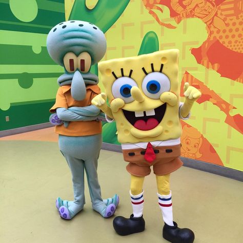 Squidward And Spongebob, My Life Doll Stuff, Spongebob Squarepants Party, Nickelodeon Universe, Sesame Place, Puppet Costume, My Life Doll, Universal Hollywood, Monster World