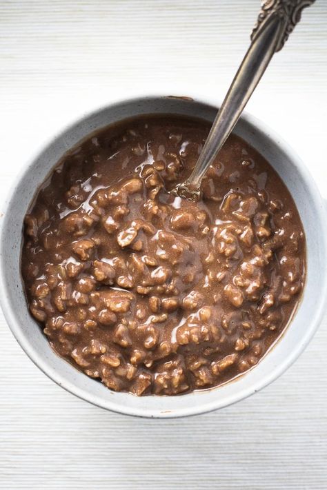 Hot Chocolate Oatmeal, Baking Soda Cleaner, Creamy Hot Chocolate, Non Dairy Milk, Chocolate Oatmeal, Baking Soda Uses, Food Ingredients, Chocolate Craving, Food Is Fuel