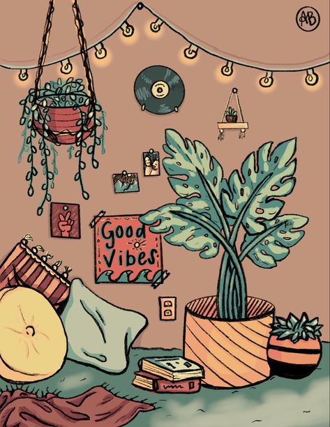 #digitaldrawing #digitalart #procreate #plants #goodvibes #art #aesthetic #bedroomgoals made by Adrianna Barnes Cartoon Plants Aesthetic, Aesthetic Art Procreate, Cartoon Doodles Aesthetic, Plant Aesthetic Cartoon, Plant Aesthetic Wallpaper Drawing, Aesthetic Things To Draw On Procreate, Cute Plant Wallpaper Aesthetic, Procreate Drawing Plants, Aesthetic Procreate Drawings