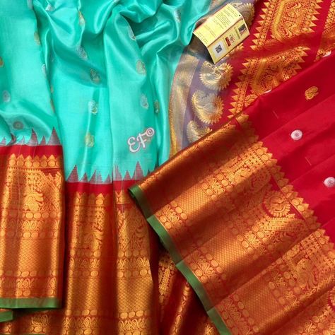 Gadwal sarees 10500 Gadwal Silk Sarees, Gadwal Sarees, Designer Party Wear Dresses, Party Wear Dresses, Silk Sarees, Party Wear, Saree, Blouses, Silk