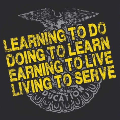 The Motto!(: Ffa Motto, Ffa Official Dress, Ffa Scrapbook Ideas, Ffa Creed, Official Dress, Ag Teacher, Learning Board, Learn Earn, Cap Decoration