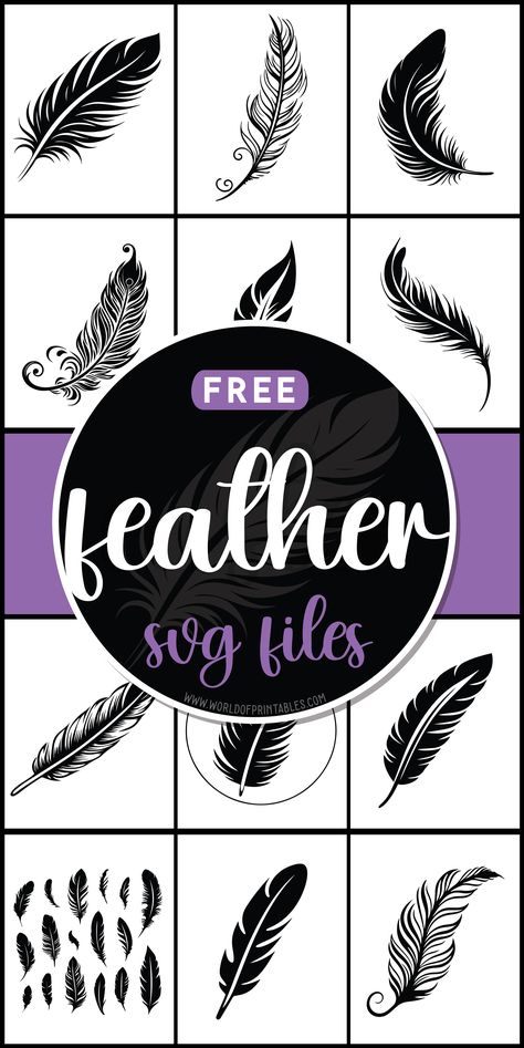 Let your creativity take flight with free feather SVG files! Explore delicate designs inspired by nature's beauty, perfect for adding elegance to your crafts. 🕊️✨ Feather Svg Free, Circut Designs Free, Wecreat Vision, Cricket Stickers, Svg Free Files For Cricut, Svg Designs Free, Feather Svg, Free Silhouette Designs, Free Cricut Images