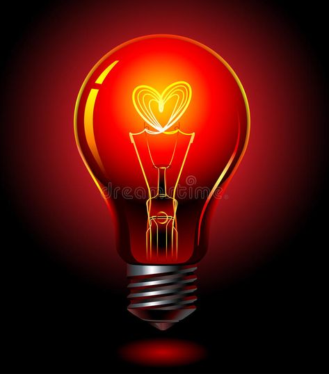 Illustration about a vector bulb, love concept. Illustration of energy, realistic, electric - 9952318 Red Lightbulb, Cartoon Light Bulb, Light Bulb Symbol, Light Bulb Graphic, Red Light Bulbs, Light Bulb Vector, Power Bill, Valentine Poster, Objects Design