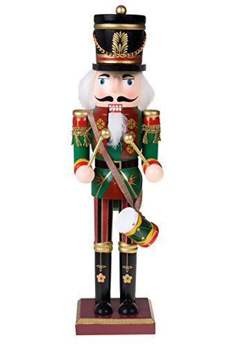 Nutcracker Drummer, Nutcracker And The Mouse King, The Mouse King, Nutcracker Design, Green Uniform, Christmas Music Box, Wooden Nutcracker, Nutcracker Christmas Decorations, Mouse King