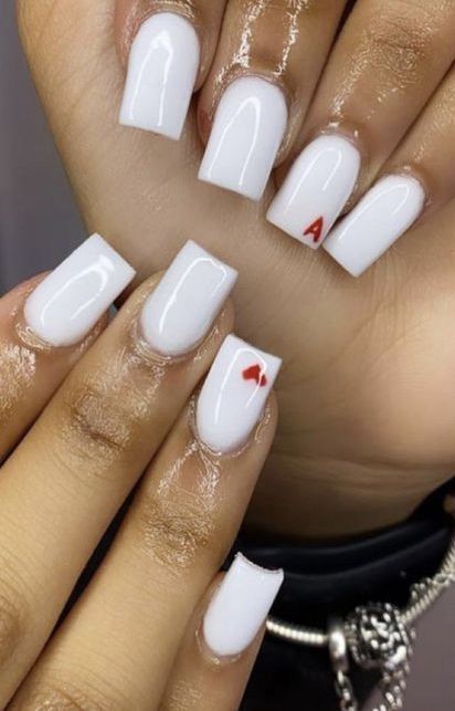 Nail Inspo Hearts, Acrylic Nails Nude, Diy Acrylic Nails, Butterfly Nail Art, Colored Acrylic, Colored Acrylic Nails, White Acrylic Nails, Girly Acrylic Nails, Cute Acrylic Nail Designs