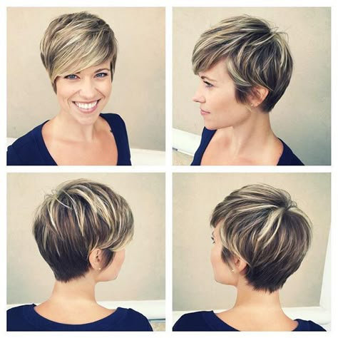 40 Best Pixie Haircuts for Women 2018 - Short Pixie Haircuts & Long Pixie Cuts Asymmetrical Haircuts, Brunette Girls, Kort Bob, Brunette Pixie, Longer Pixie Haircut, Asymmetrical Pixie, Long Pixie Cuts, Brown Hair With Blonde Highlights, Red Highlights