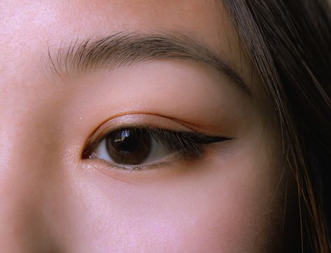 Epicanthic Fold Eyeliner, Epicanthic Fold Aesthetic, Asian Eyes Aesthetic, Epicanthic Fold Makeup, Eyeliner For Asian Eyes, Brown Eye Aesthetic, Brown Eyes Asian, Eye Makeup Brown Eyes, Eye Makeup Asian