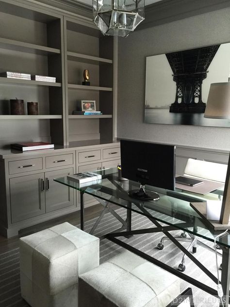 Home Office Masculine, Transitional Home Office, Men Home Office, Home Office For Men, Office For Men, Home Office For Man, Home Office Cabinets, Office Built Ins, Medical Office Design