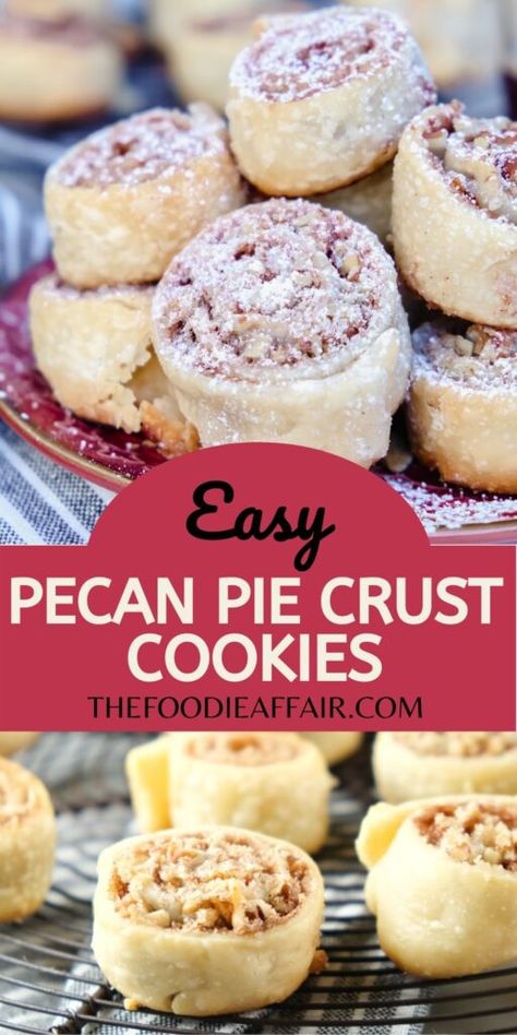 Cookie Pie Crust Recipe, Buckeye Cookies, Peppermint Chocolate Chip Cookies, Easy Pecan Pie, Pie Crust Cookies, Pecan Pie Crust, Pecan Pie Easy, Chocolate Chip Pecan Cookies, Mini Pecan Pies