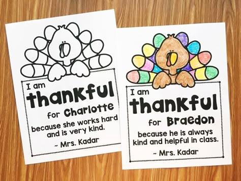 A free note to give your students to show them how thankful you are for them. This is perfect for sending home with you preschool, kindergarten, and first grade students over the Thanksgiving break. Thankful For My Students, Thanksgiving Activities For Kindergarten, Teaching Thanksgiving, November Classroom, Thanksgiving Lessons, Thanksgiving Kindergarten, Thanksgiving School, Thanksgiving Classroom, Thanksgiving Preschool