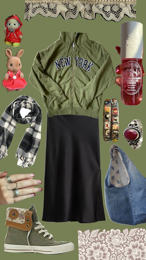 #ootd #nonbasic #fitcheck #outfit #green #sylvanian Dragon Rise, Rose Perfume, Ootd, Green, Pins