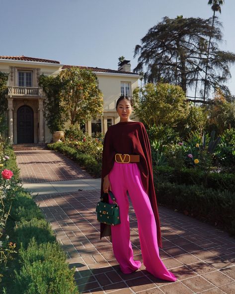 Aimee Song, Romantic Outfit, Black Knit Dress, Maroon Sweater, Lace Bustier, Valentine's Day Outfit, Evening Outfits, Fashion People, Vogue Magazine