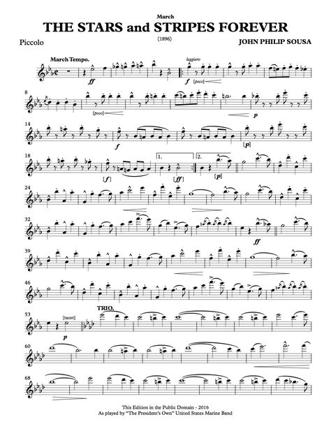 Free Flute Sheet Music, Piccolo Flute, Accordion Music, Flute Sheet Music, Flute Music, Fun Music, Chronological Order, United States Marine, The Marine