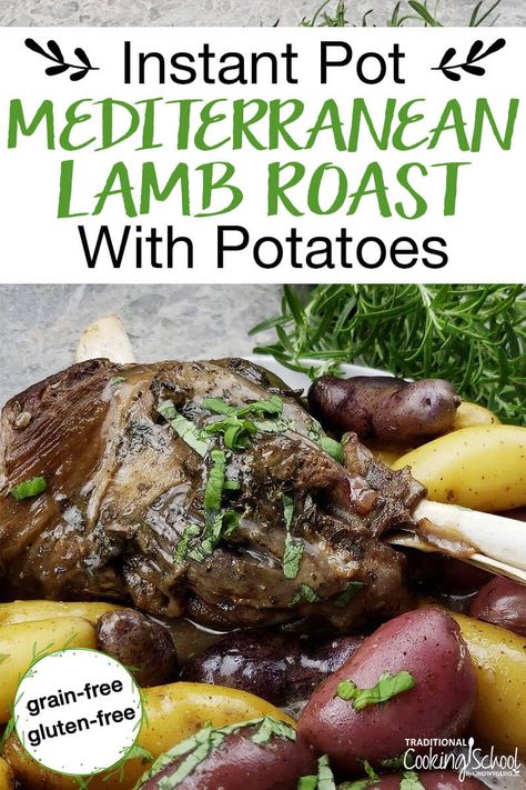 Instant Pot Lamb Roast recipe with garlic and Mediterranean herbs. Cooking this roast in the Instant Pot makes it fork tender! Plus, the IP is faster and easier than using a slow cooker, crockpot or dutch oven. So grab your leg of lamb and enjoy this recipe with countless herbs that make a marinade obsolete. Serve it up with sides of veggies, potatoes and gravy! #lamb #roast #instantpot #recipes #herbs #Mediterranean One Pot Lamb Recipes, Lamb Roast Instant Pot, Lamb Roast Recipes Instant Pot, Instapot Lamb Roast Recipes, Rack Of Lamb Instant Pot Recipes, Lamb Leg Recipes Instant Pot, Boneless Leg Of Lamb Recipes Instant Pot, Leg Of Lamb Roast Boneless Instant Pot, Lamb Shoulder Chops Recipes Instant Pot