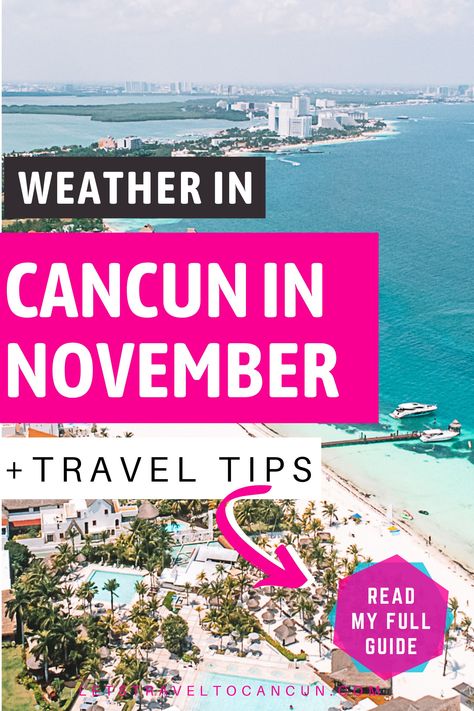 Read my complete guide on what is like to travel to Cancun in November. It includes practical tips, weather, things to do and best tours. Cancun Excursions, Cancun Travel Guide, November Weather, November Events, Downtown Cancun, Things To Do In Cancun, Cancun Travel, Cancun Trip, In November