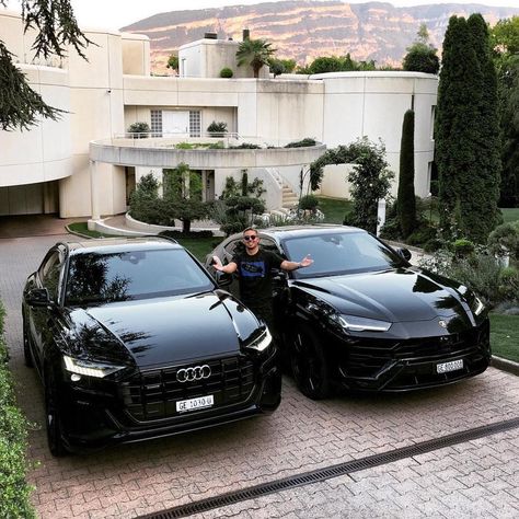 Luxuries_Daily on Instagram: “Ultimate SUV Duo Photo by @alexandremourreau” Aventador Lamborghini, Black Cars, Audi Q8, New Sports Cars, Lamborghini Urus, Top Luxury Cars, Lamborghini Veneno, Lux Cars, Audi A7