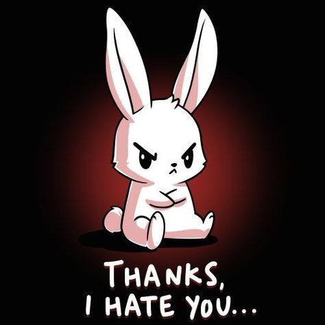 Evil Bunny, Cute Animal Quotes, Nerdy Shirts, Cute Bunny Cartoon, Cute Kawaii Animals, Bunny Pictures, Cute Animal Drawings Kawaii, Bunny Art, Wallpaper Iphone Disney