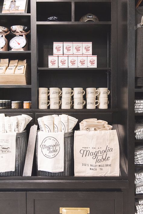 Visiting Magnolia In Waco, TX with Dayna from Dayna Studios • Beijos Events Coffee Shop Merchandise Ideas, Bakery Merchandise Ideas, Apothecary Bar, Silos Bakery, Campfire Cupcakes, Old General Stores, Merchandise Ideas, Brand Inspiration Board, Chip And Jo