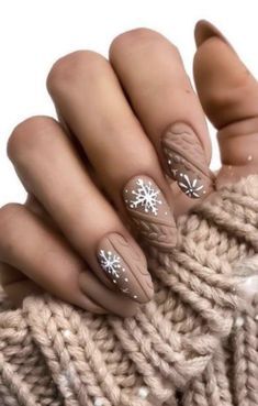 Christmas Sweater Nails, Quartz Nails, Boho Nails, Retro Nails, Plaid Nails, Sweater Nails, Snowflake Nails, Nail Art Wedding, Tan Sweater