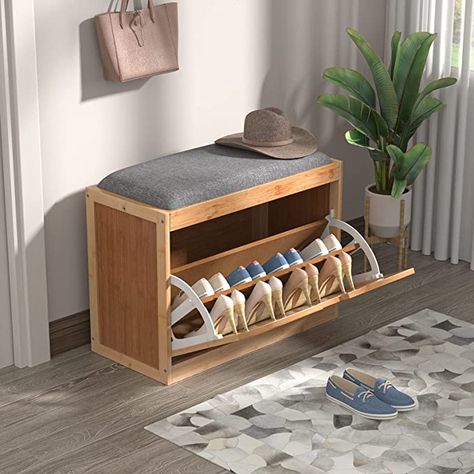 Small Entrance Shoe, Front Door Area For Shoes, Bench With Pull Out Shoe Storage, Bench Storage For Shoes, L Shaped Bench With Shoe Storage, Compact Shoe Bench, Porch Shoe Storage Outdoor Bench, Sit Down Shoe Rack, Entry Way Shoe Storage Hidden