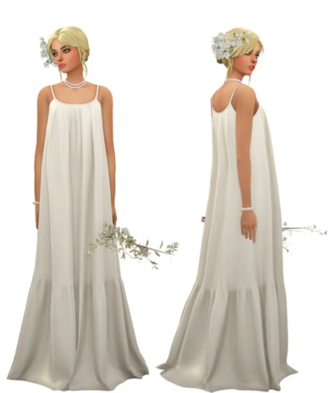 thekims4: TS4 Cottagecore Wedding Dresses... : TS4 Lookbooks Sims 4 Maxis Match Cc Wedding Dress, Sims 4 Nature Clothes, Sims 4 Cc Vintage Wedding Dress, Sims 4 Cc Clothes Cottage, Sims 4 Maxis Match Wedding Dress, Sims Wedding Dress Maxis Match, Ethereal Sims 4 Cc, Sims 4 Bridesmaid Dress, Sims Wedding