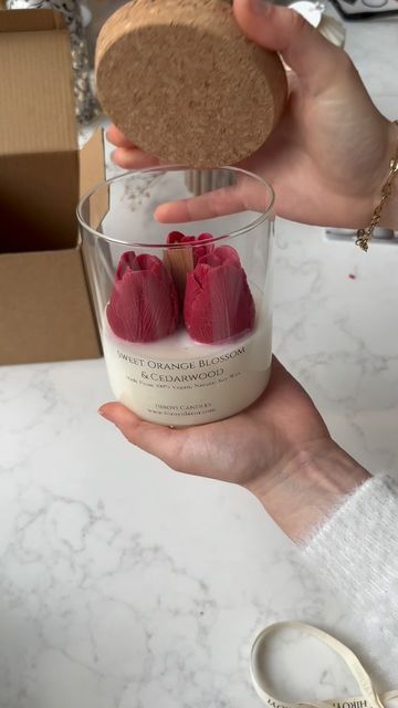 Peony Candle, Tulip Candle, Homemade Scented Candles, Diy Candles Scented, Coconut Candle, Spring Candles, Vegan Candles, Natural Candles, Spring Is Here